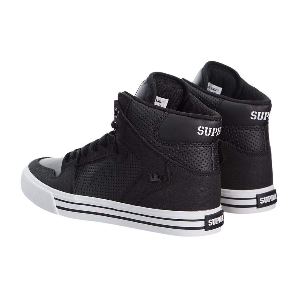 Baskets Montantes Supra Vaider Noir Black/White Femme | WNX-49558134